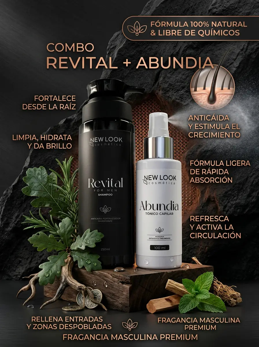 Combo Shampoo Revital + Tonico Abundia Capilar